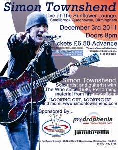 Simon live in Birmingham UK Dec 3rd 2011