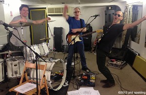Rehearsals - notably absent - Phil Spalding - who was busy taking the photo - thanks Phil ! Spalding (